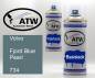 Preview: Volvo, Fjord Blue Pearl, 734: 400ml Sprühdose + 400ml Klarlack - Set, von ATW Autoteile West.